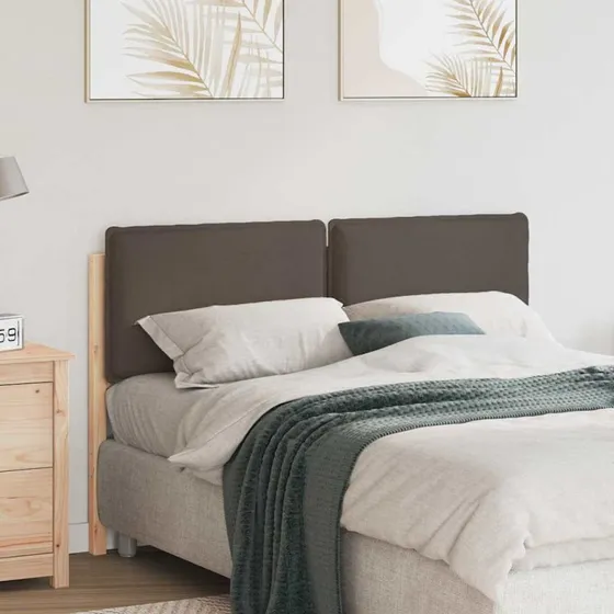 vidaXL Polstret Sengegavl 135 cm Naturlig/Lys Grå