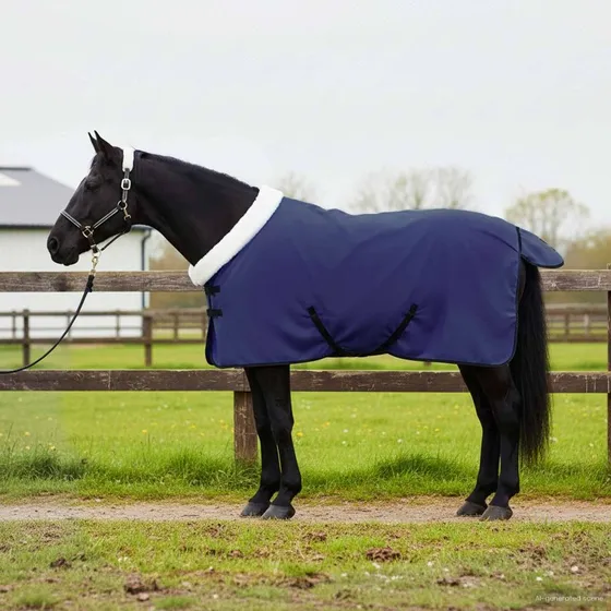 vidaXL Hestetæppe Mørkeblå 115 cm Polar Fleece