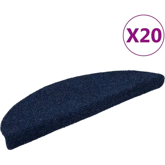 vidaXL selvklæbende trappemåtter 20 stk. 56x17x3 cm marineblå