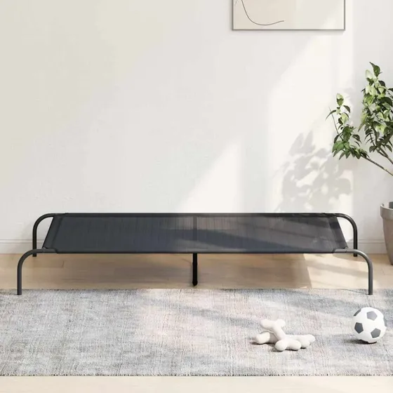 vidaXL forhøjet hundeseng 150x90x20 cm sort