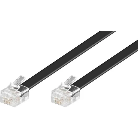 Goobay Telefonledning RJ12 6m Sort