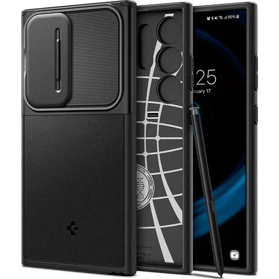 Spigen Optik Armor - Sort - Samsung Galaxy S24 Ultra