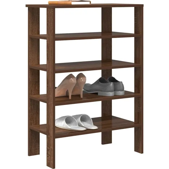 vidaXL Skoreol 61x32x87,5 cm i Konstrueret Træ, Brun Egetræsfarve