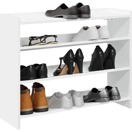 vidaXL Skoreol 80x25x62 cm konstrueret træ hvid