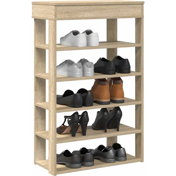 vidaXL Skoreol 60x30x98 cm Konstrueret Træ Sonoma-Eg