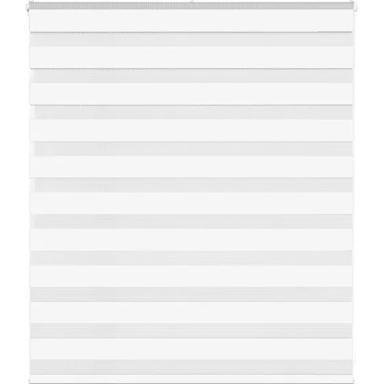 vidaXL Zebragardin Hvid 120x100 cm, 115,9 cm stofbredde, Polyester