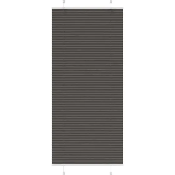 vidaXL Plisségardin Sort 90x200 cm, 100% Polyester