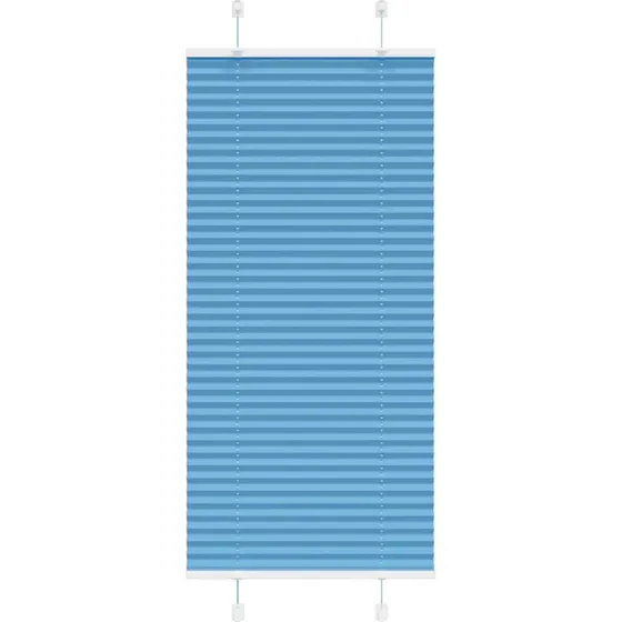 vidaXL Plisségardin Blå 60x150 cm, 59,4 cm stofbredde, polyester