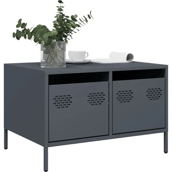 vidaXL tv-bord 68x50x43,5 cm koldvalset stål antracitgrå