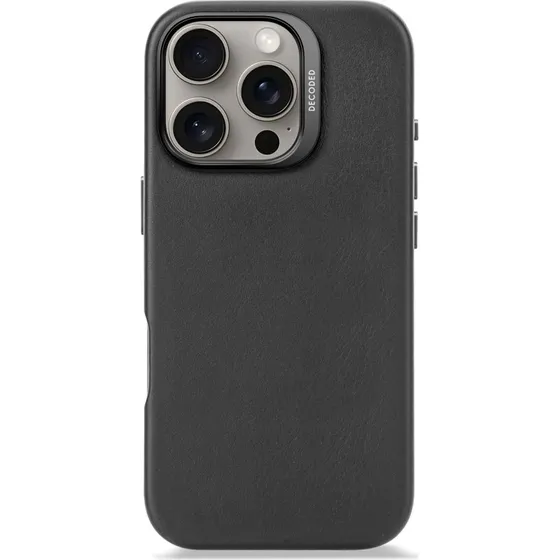Decoded Leather Case til iPhone 16 Pro, Sort