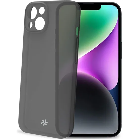Celly SPACE Super tyndt etui til iPhone 15, Sort