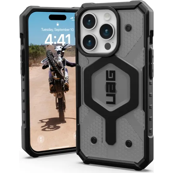 UAG Pathfinder MagSafe Cover til iPhone 15 Pro, Aske