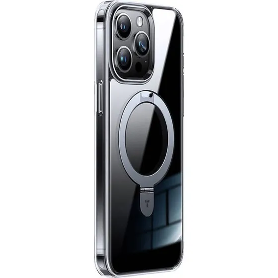 Torras UPRO Ostand Clear Case til iPhone 15 Pro, transparent