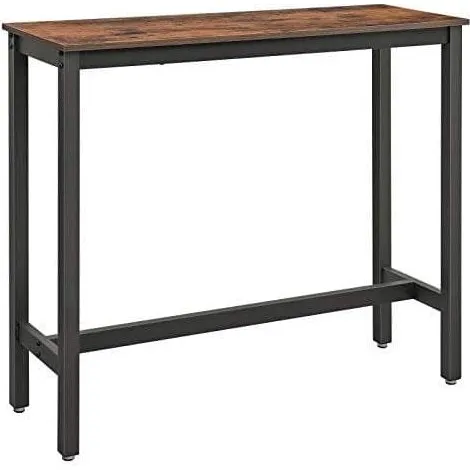 Vasagle LBT12X barbord, 120 x 40 x 100 cm, rustik brun og sort