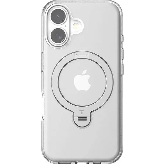 Torras Ostand Spin Cover til iPhone 16 Plus, Transparent