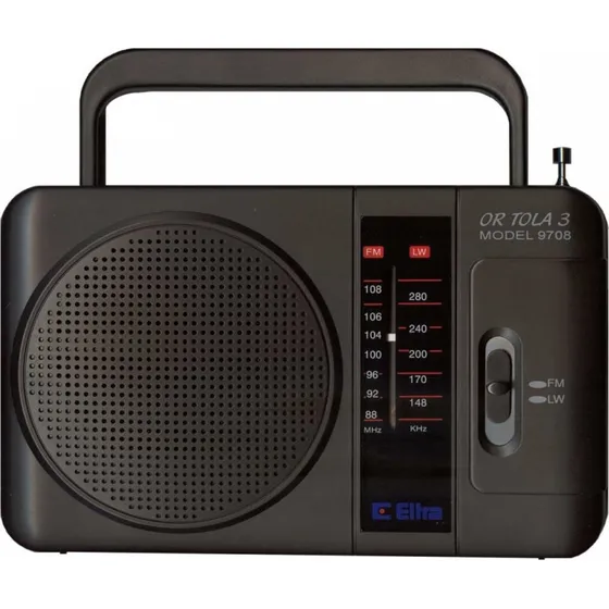 Eltra TOLA 3 Radio, Sort, FM, Mono, 3.5mm Minijack