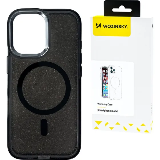 Wozinsky Glitter MagSafe Case, Sort til Samsung Galaxy S25 Ultra