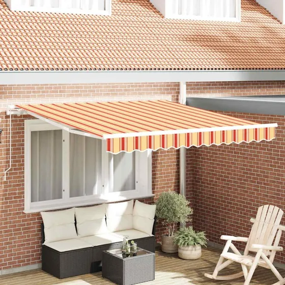 vidaXL Udtrækkelig Markise 300 x 250 cm Gul/Orange