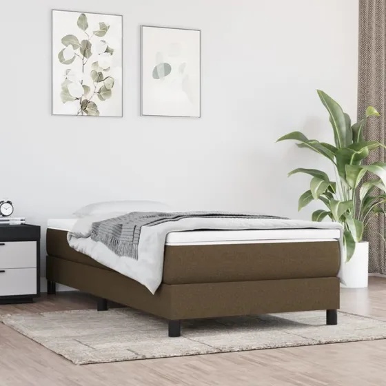 vidaXL Springmadras med Pocketfjedre Medium 90x190x20 cm Mørkebrun