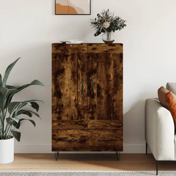 vidaXL Skab 69,5x31x115 cm Røget Sonoma-Eg Konstrueret Træ
