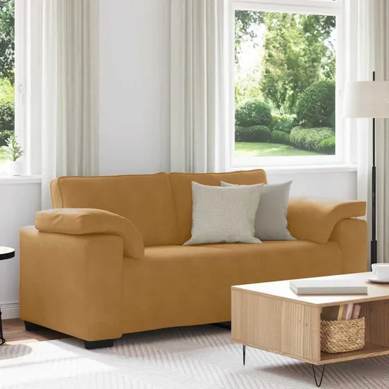 vidaXL Elskovssofa 180x77x82 cm i fløjl brun