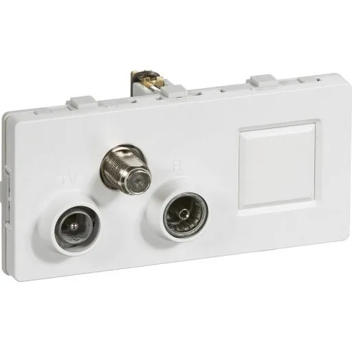 LK FUGA TD372 2-modul Multimedie-slutdåse, hvid