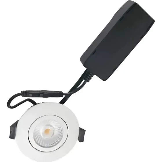 Nordtronic Low Profile ECO 6W 2700K Rund, Mat Hvid