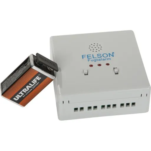 Felson Fugtalarm 5030TI med relæ og 9V lithiumbatteri