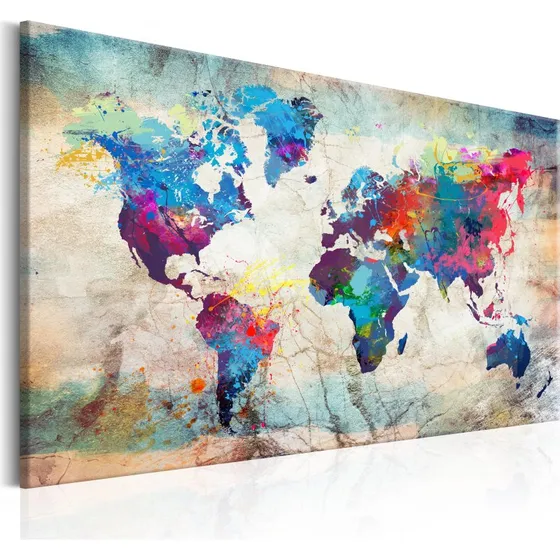 ARTGEIST World Map: Colourful Madness 120x80 cm