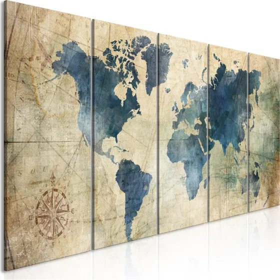 ARTGEIST Retro Map Narrow 200x80 cm lærred