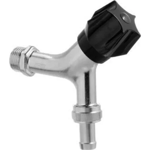 Frese 1/2" Aftapventil med Nippel Matforkromet