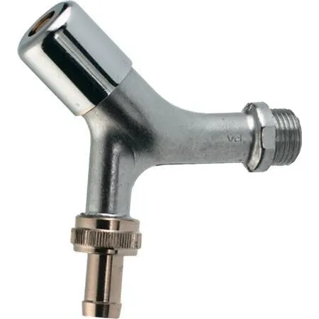 Frese 1/2" Aftapventil Nippel med Slangeforskruning, Mat Krom