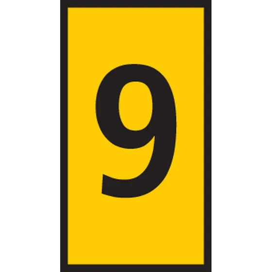 WIC Ledningsmærke 9 Gul W1