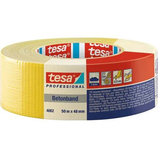 Tesa 4662 Gaffatape, Gul, 48 mm x 50 m