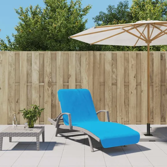 vidaXL Strandhåndklæder 2 stk. 75x200 cm, 400 GSM, turkis
