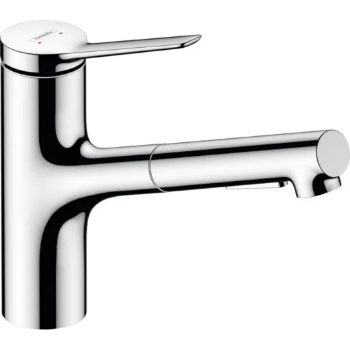 Hansgrohe Zesis M33 219mm køkkenarmatur med udtræk, krom