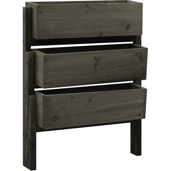 vidaXL foldbar plantekasse 60x14x75 cm grå fyrretræ