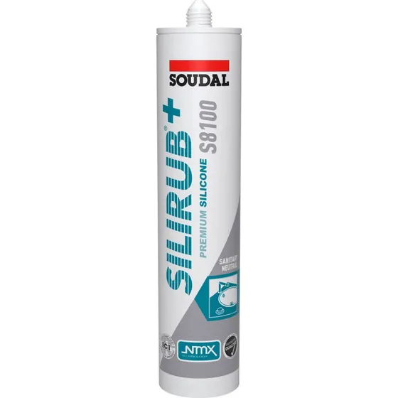 Soudal Silirub+ Sanitetssilikone 300ml Transparent