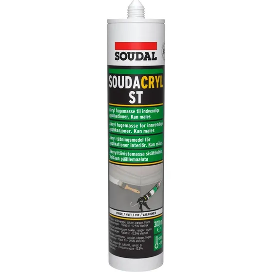Soudal Soudacryl ST Akryl Fugemasse 300ml Hvid