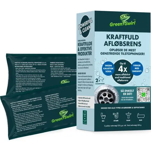 GreenSwirl Kraftfuld Afløbsrens 2 x 233 g