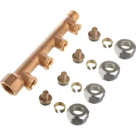 Roth EURO-red fordelerrør 4 x 15 mm rødgods