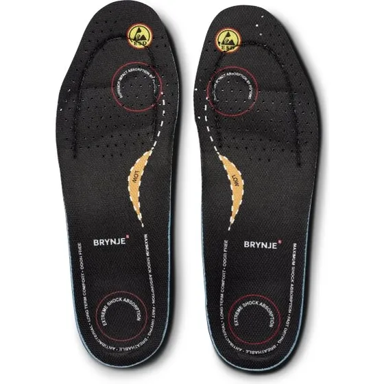 Brynje Low Arch Support indlægssål (orange) - ESD, klippelig