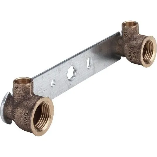 Viega 12 mm x 1/2" montageblok 150 mm rødgods