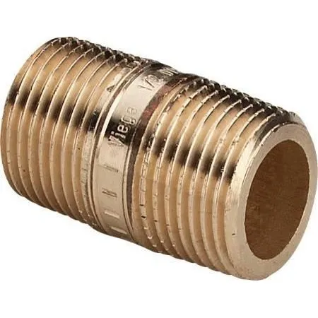 Viega 1/2" x 60 mm Rødgods Nippelrør