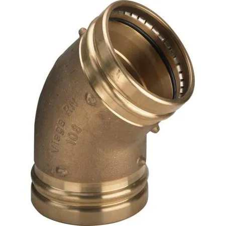 Viega Sanpress XL bøjning 45° 76,1 mm Rødgods/blank