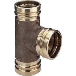 Viega Sanpress XL T-stykke 76,1 x 54 x 76,1 mm rødgods