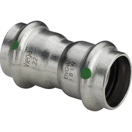 Viega Sanpress Inox Muffe 22 mm Rustfrit Stål