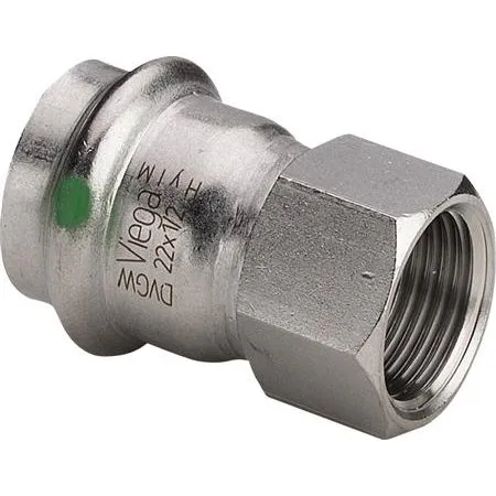 Viega Sanpress Inox 18 mm x 3/4" Overgangsmuffe Mf/Mf