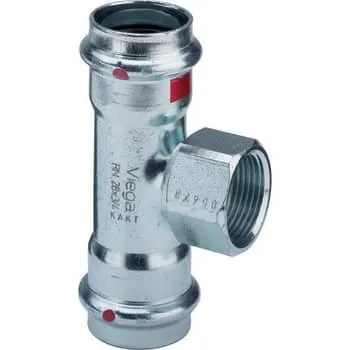 Viega Prestabo T-stykke 28 x 1/2" x 28 mm forzinket stål