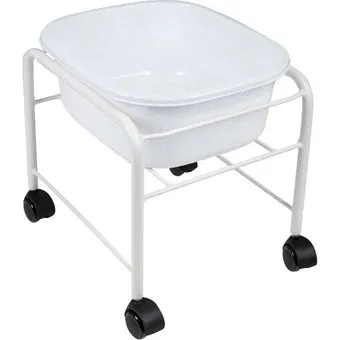 Nana Pedicure balje med bakke og hjul, hvid, 5 L